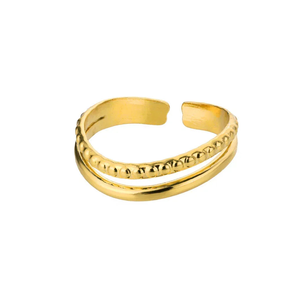 Cold Micro-set Zircon Adjustable Ring - Viexta