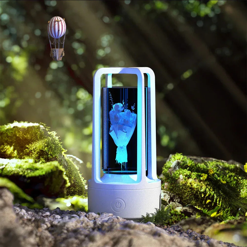 Creative 2 In 1 Audio Acrylic Crystal Lamp - Viexta