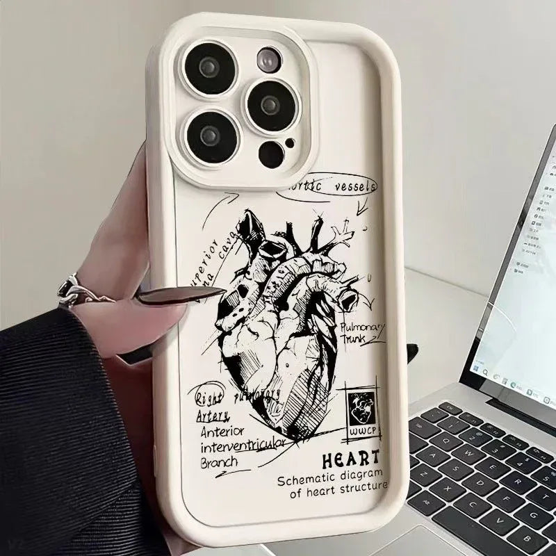 Fashion Personalized Heart Pattern iPhone Case - Viexta