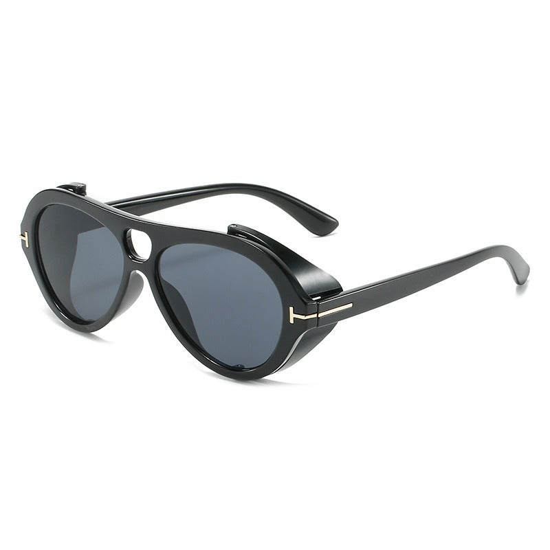 Punk sunglasses steam glasses personalized oval sunglasses
