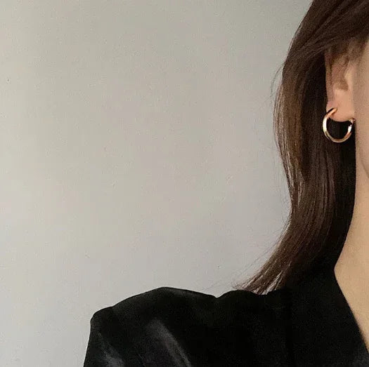 925 Silver Needle Exaggerated Metal Earrings - Viexta
