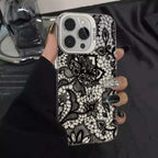 Premium Patterned Frosted Silver iPhone Case - Viexta