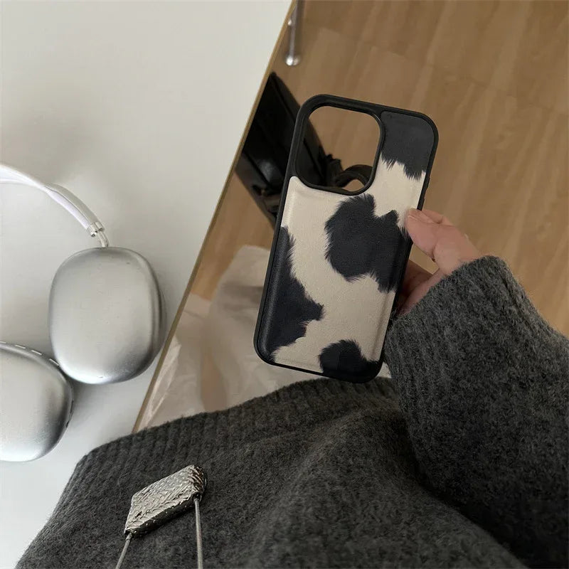 Black And White Animal Pattern iPhone Case - Viexta