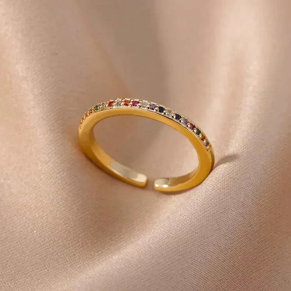 Zircon 18K Gold-plated Ring - Viexta
