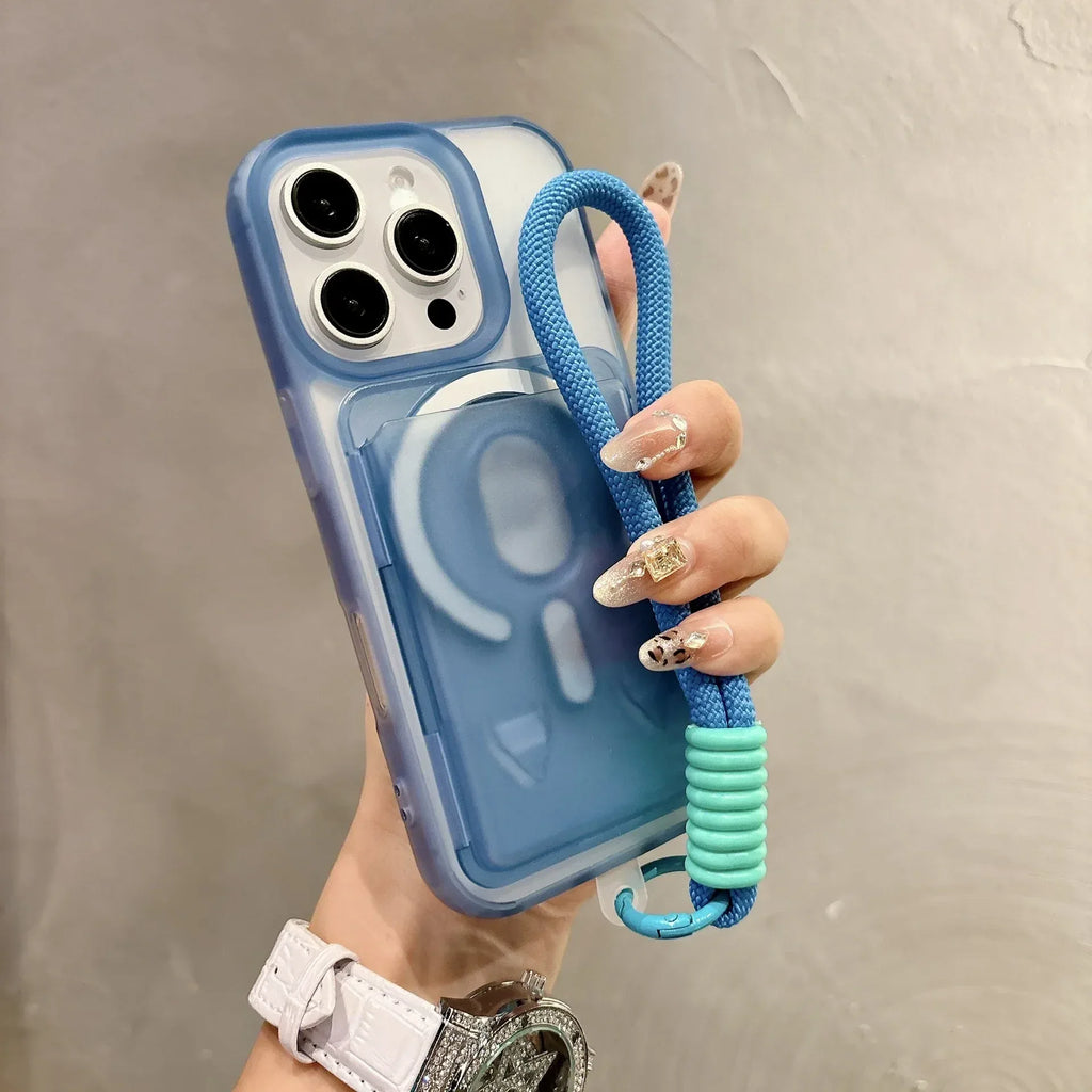 Sleek Light-luxury Magnetic Card-slot iPhone Case - Viexta