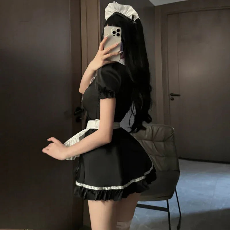 sexy-lingerie-maid-cos-costume-sexy-passion-free-uniform - Viexta