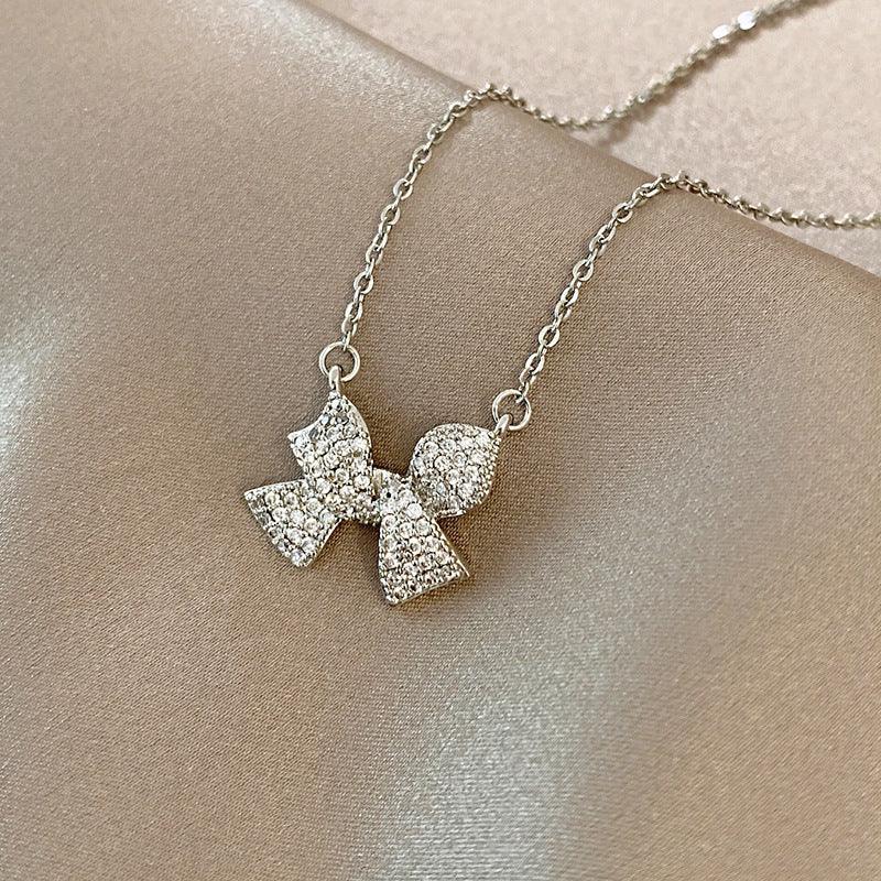 Inlaid Zircon Stainless Steel Combination Necklace - Viexta