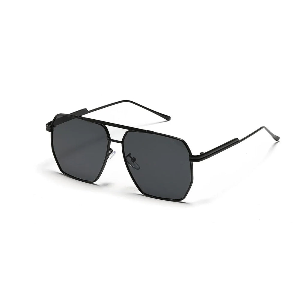 Retro Double Beam Large Frame Sunglasses - Viexta