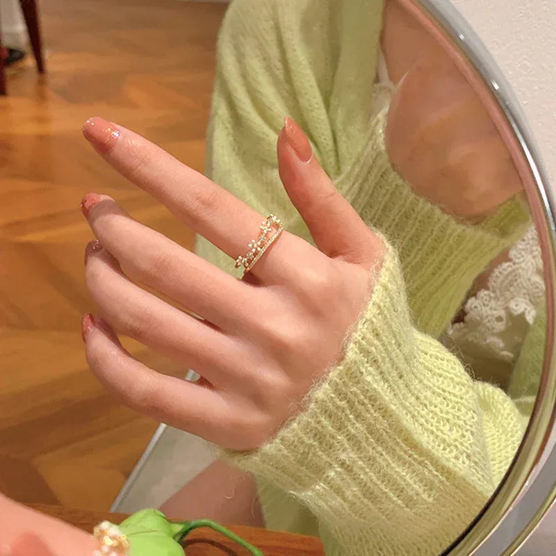 Double Layer Zircon Ring - Viexta