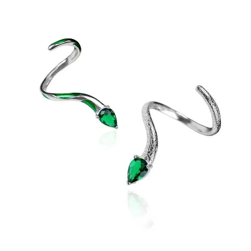 Slytherin Green Snake Ring - Viexta