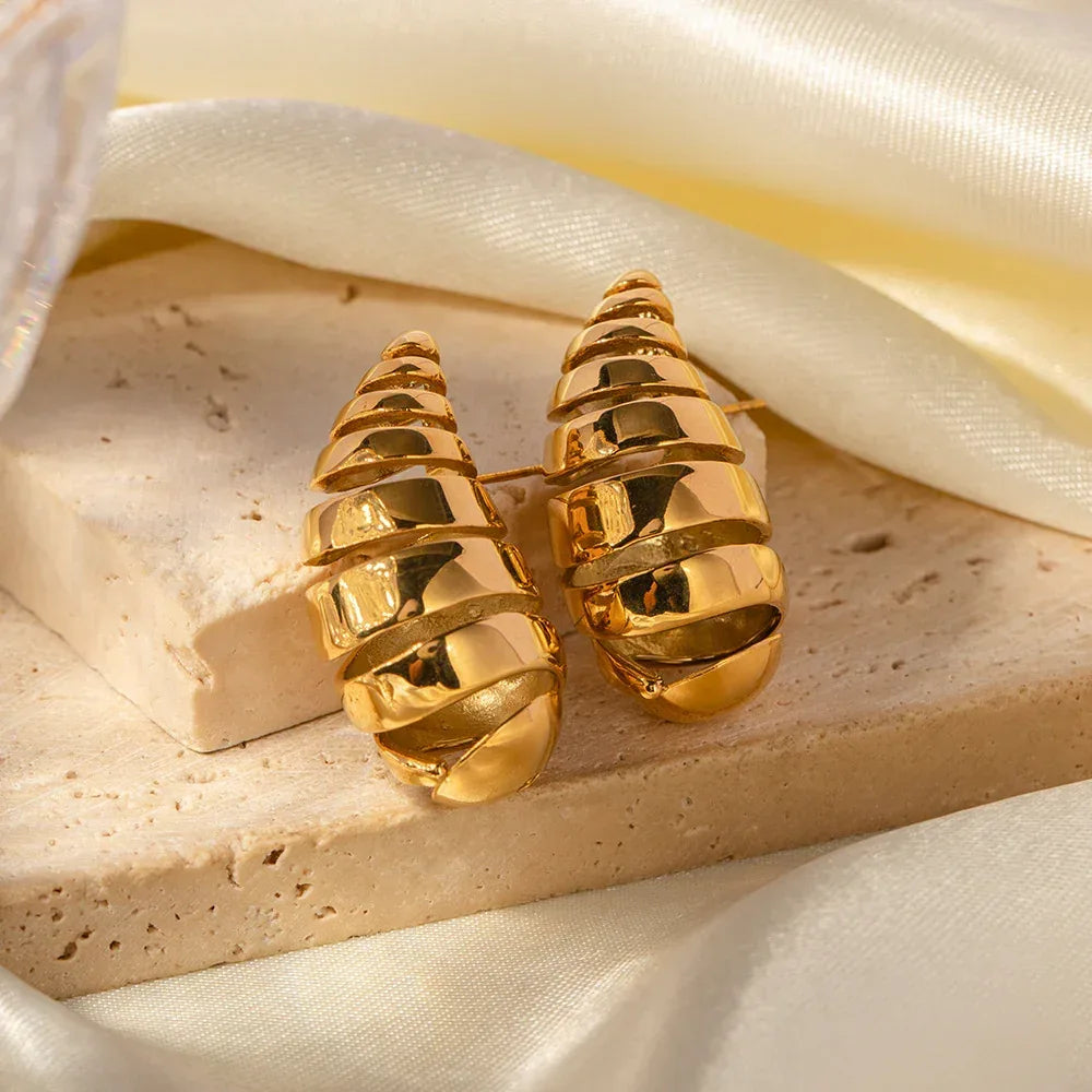 Stainless Steel Trendy Hoops - Viexta