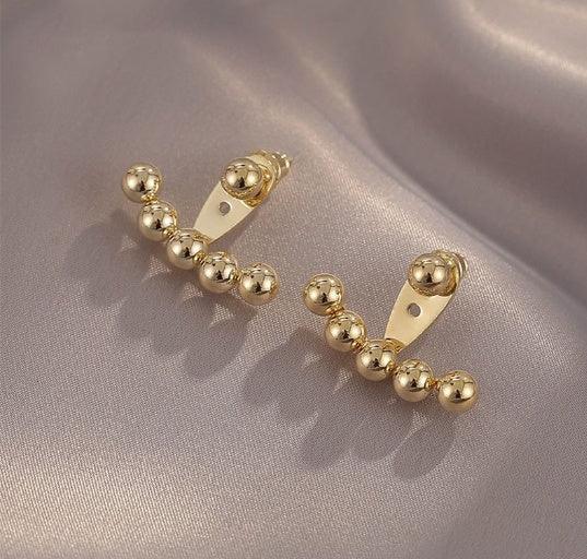 925 Silver Needle Exaggerated Metal Earrings - Viexta