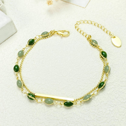 18k French Double-layer Bracelet For Women