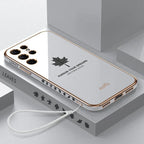 Straight Edge Electroplating Samsung Maple Leaf Case - Viexta