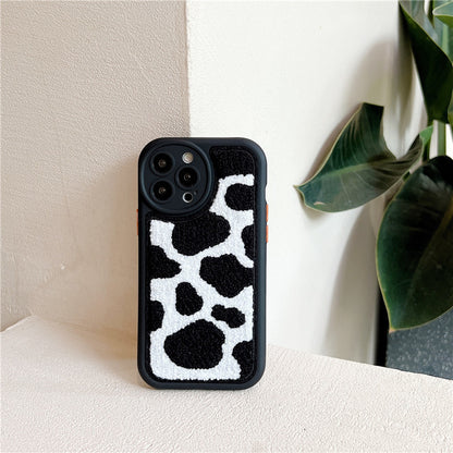 Creative Plush Cows Pattern iPhone Case