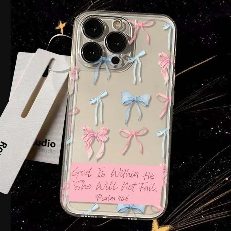 Bow-shaped English iPhone Cases - Viexta