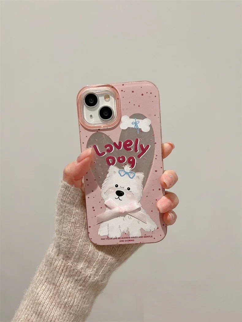 Polka Dot Chain Chlorophytum Girl iPhone Case - Viexta