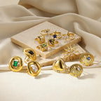 Stainless Steel Pearl Zircon Ring For Women - Viexta