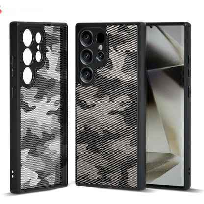 Camouflage Transparent Phone Case for Samsung S24 Ultra