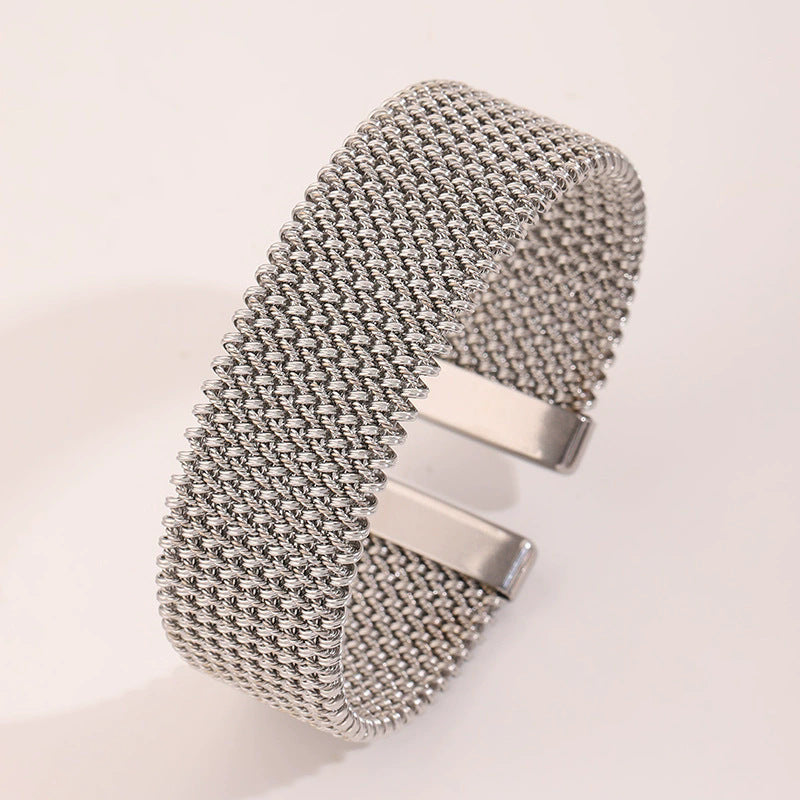 Embossed titanium steel bracelet