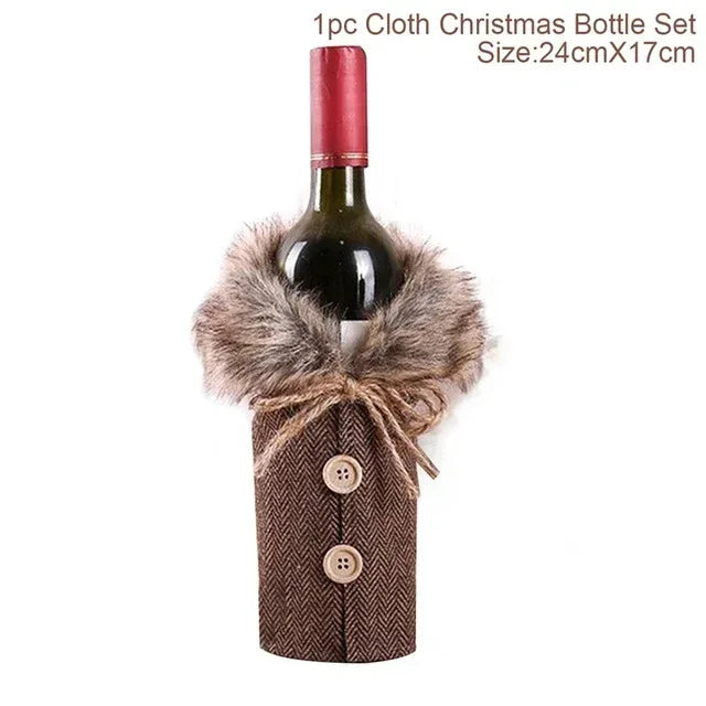 christmas-decorations-christmas-wine-bottle-socks - Viexta