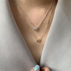 Three-dimensional temperament heart-shaped clavicle chain - Viexta