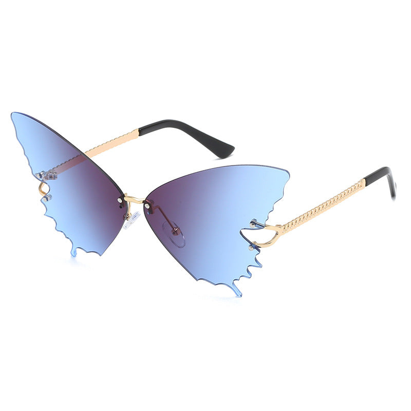 New Butterfly Sunglasses Women's Fashion Large Frame Gradient Sunglasses Trend Street Shooting Sunglasses