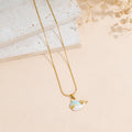 Ocean Wind Dolphin Stainless Steel Pendant Necklace