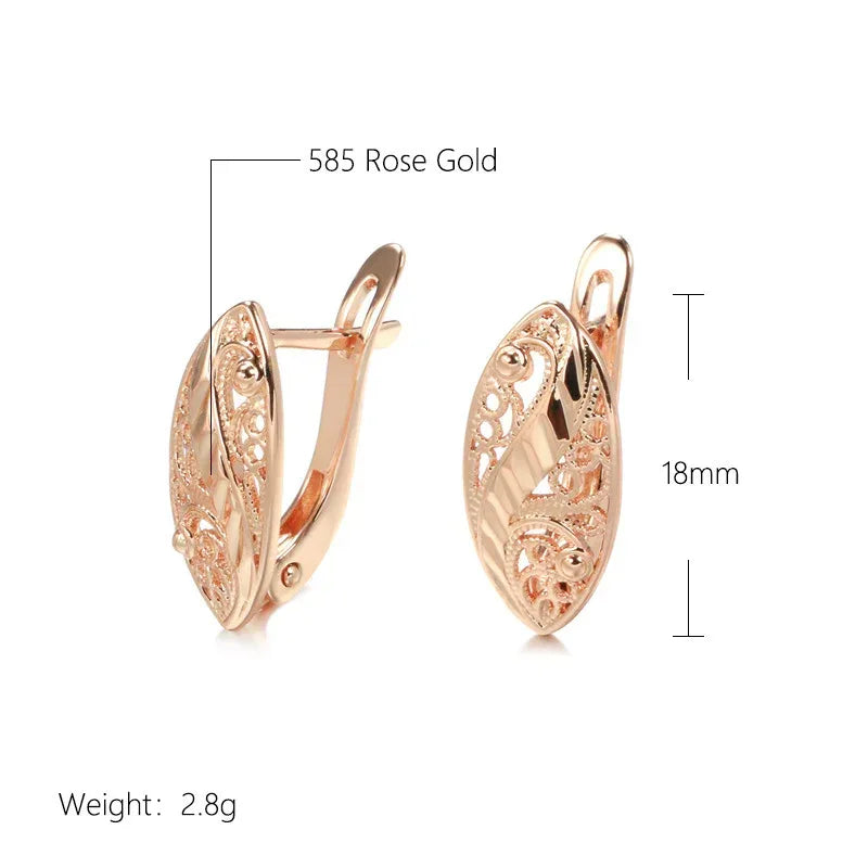 Hollow Pattern Heart-shaped Earrings - Viexta