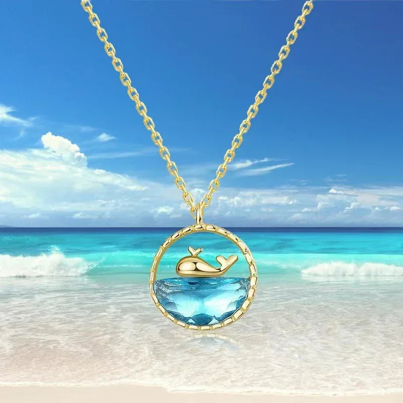 Titanium Steel Women's Zircon Clavicle Chain - Viexta
