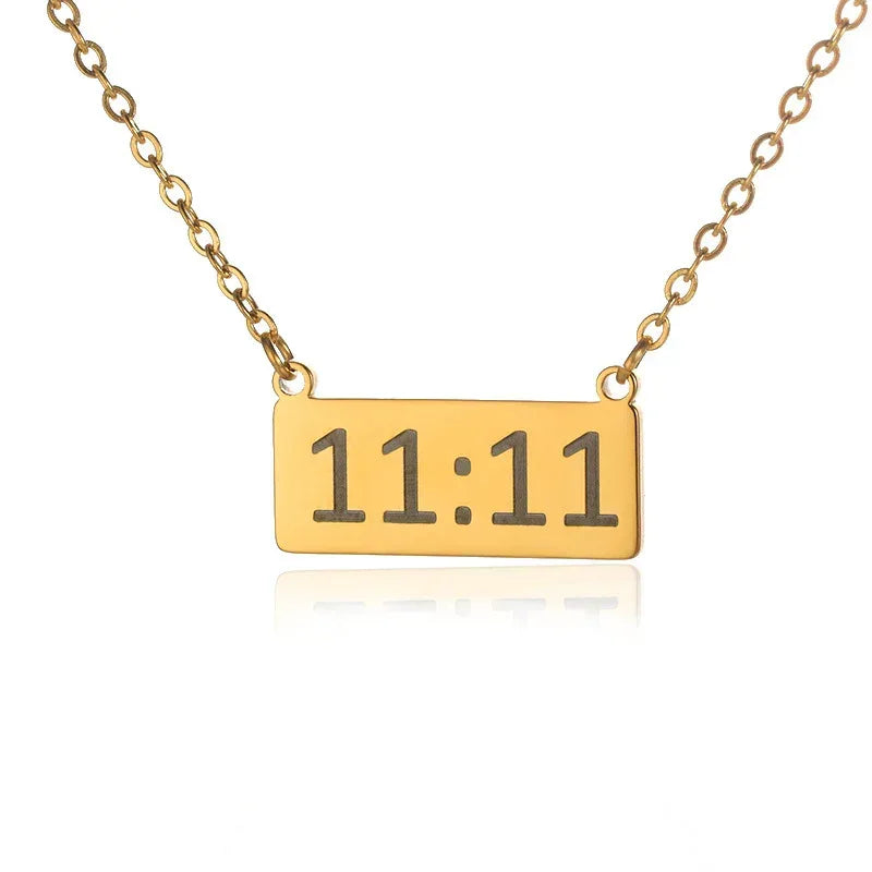 18k 11:11 Pattern Necklace - Viexta
