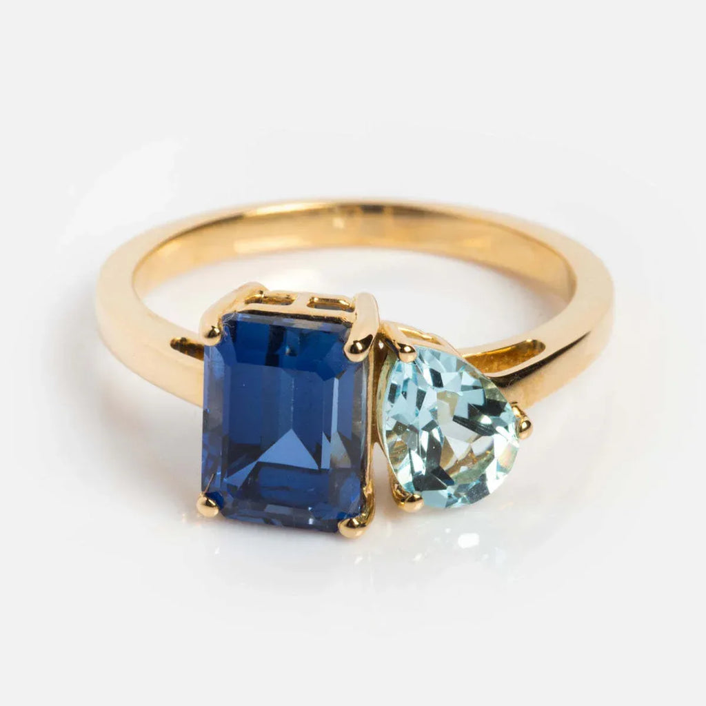18k Multi-Color Zircon Ring - Viexta