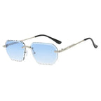 Frameless Trimming Square Sunglasses - Viexta