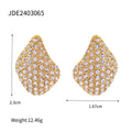 18k-gold-stainless-steel-white-diamond-bean-water-drop-earrings - Viexta