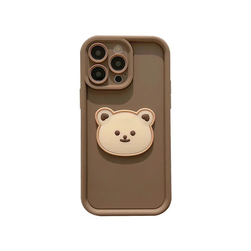 Cartoon Bear Soft Silicone iPhone Case - Viexta