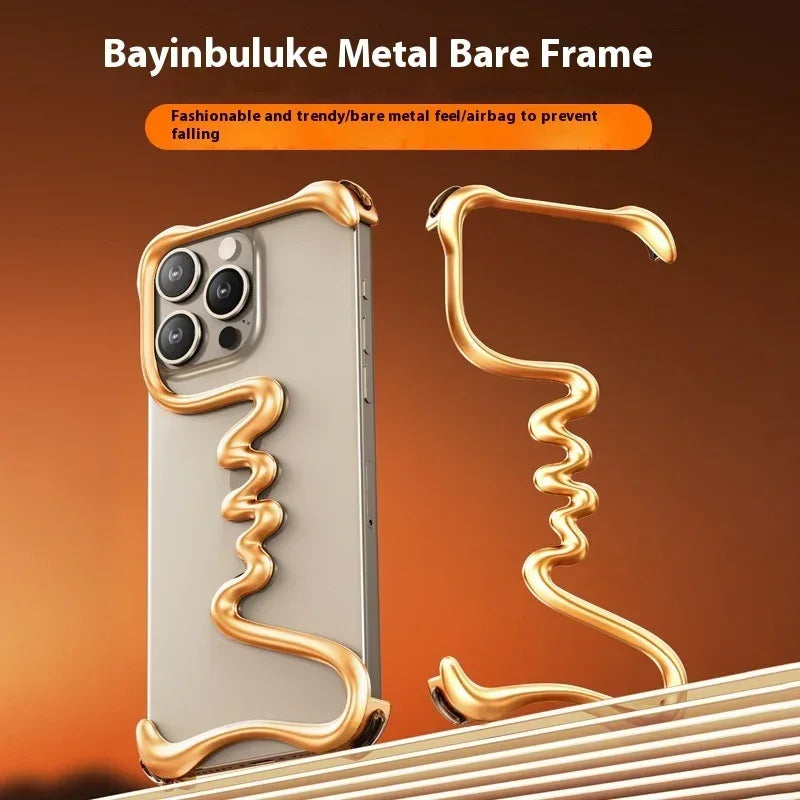 metal-frameless-half-pack-iphone-case - Viexta