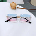 Women's rimless gradient sunglasses - Viexta