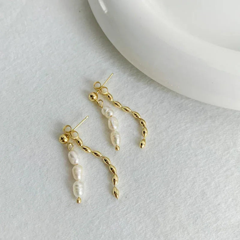 vintage-temperament-pearl-earrings - Viexta