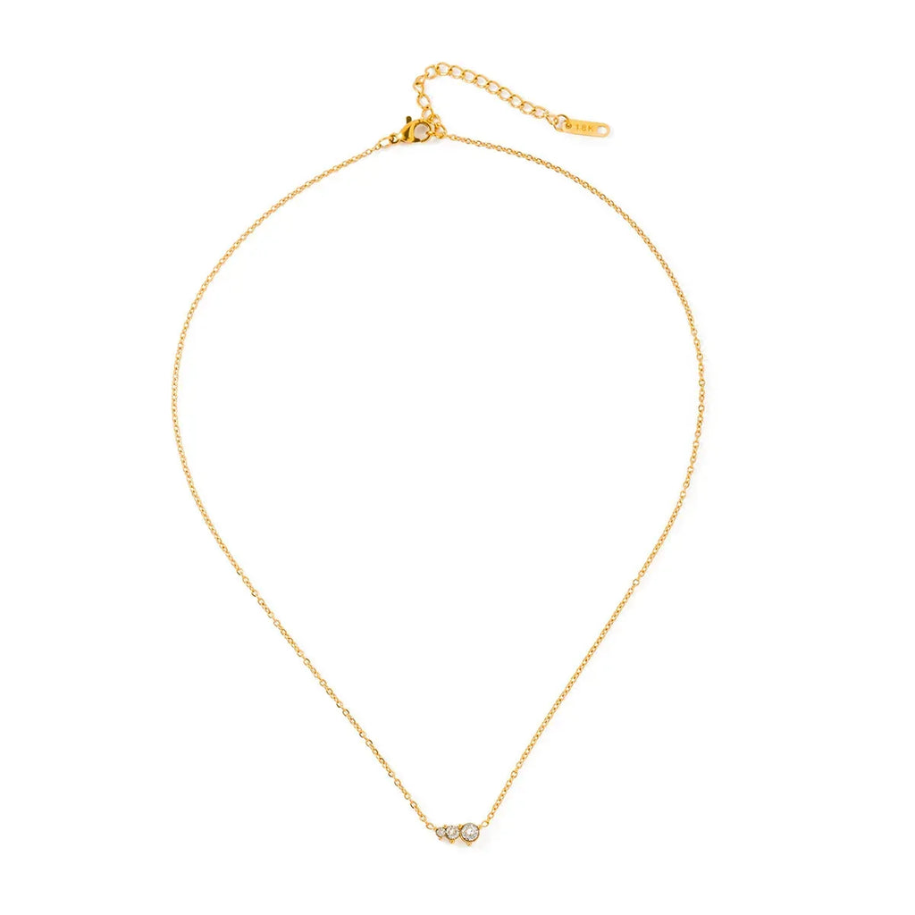 White Zircon 18K Necklace - Viexta