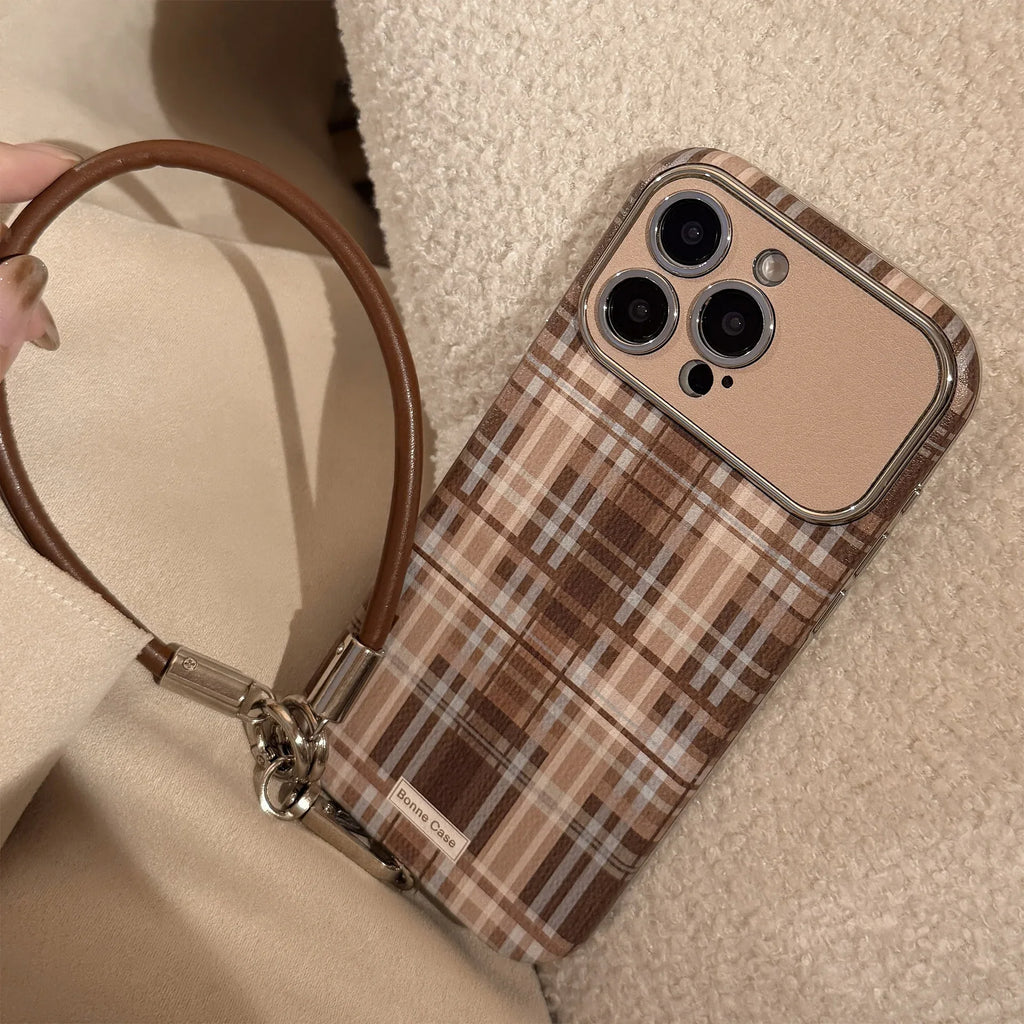 Brown Plaid iPhone Case