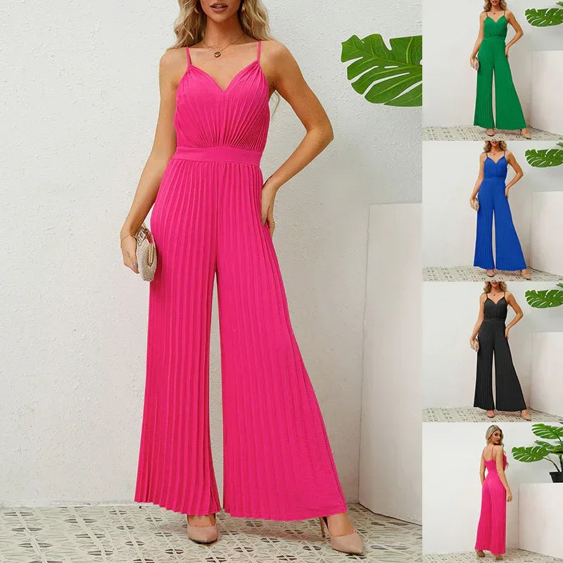 Pleated Jumpsuit - Viexta