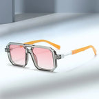 Retro Double Beam Pilot Catwalk Light Luxury Sunglasses - Viexta