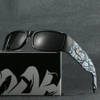 Plaid Hip Hop Fashion West Coast Polarized Sunglasses - Viexta