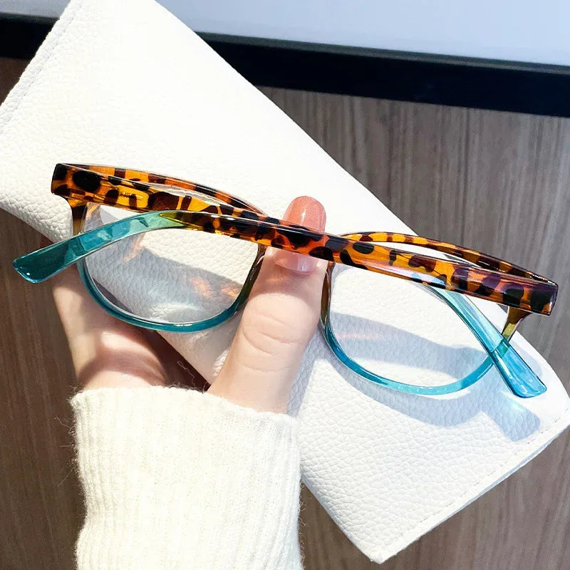 Anti Blue Light Contrast Leopard Print Sunglass - Viexta