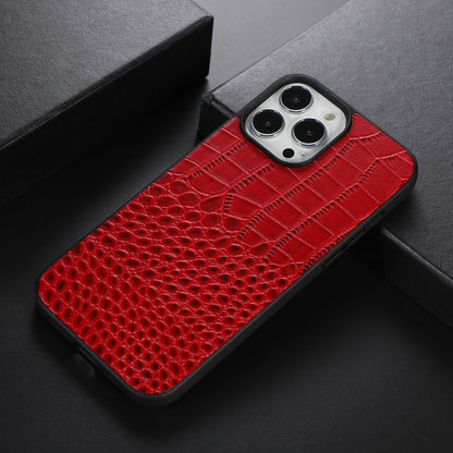 Solid Color Leather iPhone Case