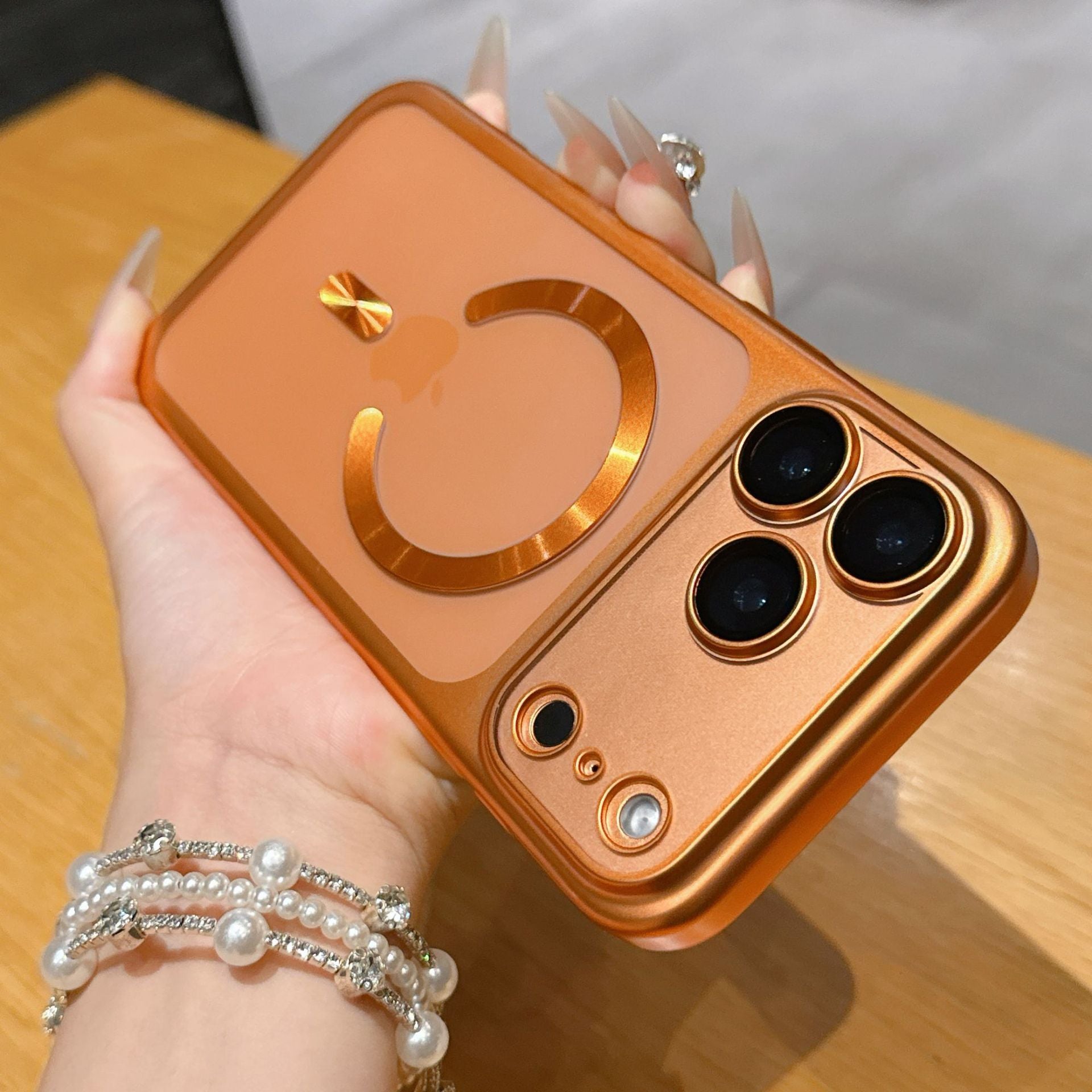 Frosted Electroplating Magnetic Suction iPhone case