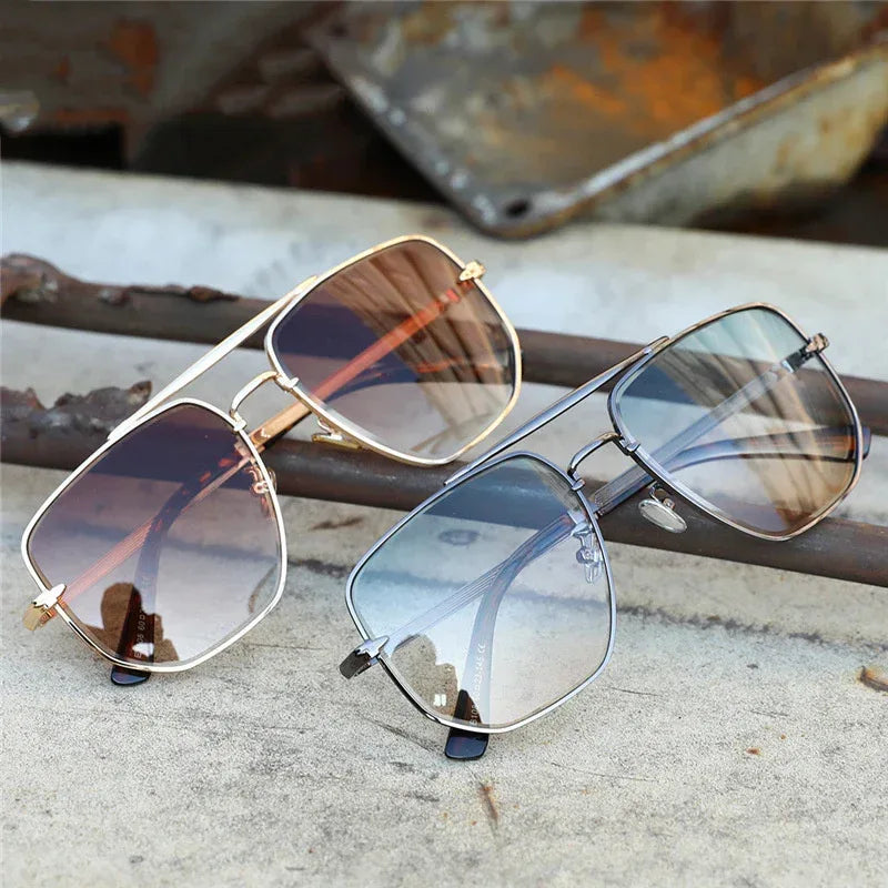 double-bridge-gradient-cut-sunglasses - Viexta