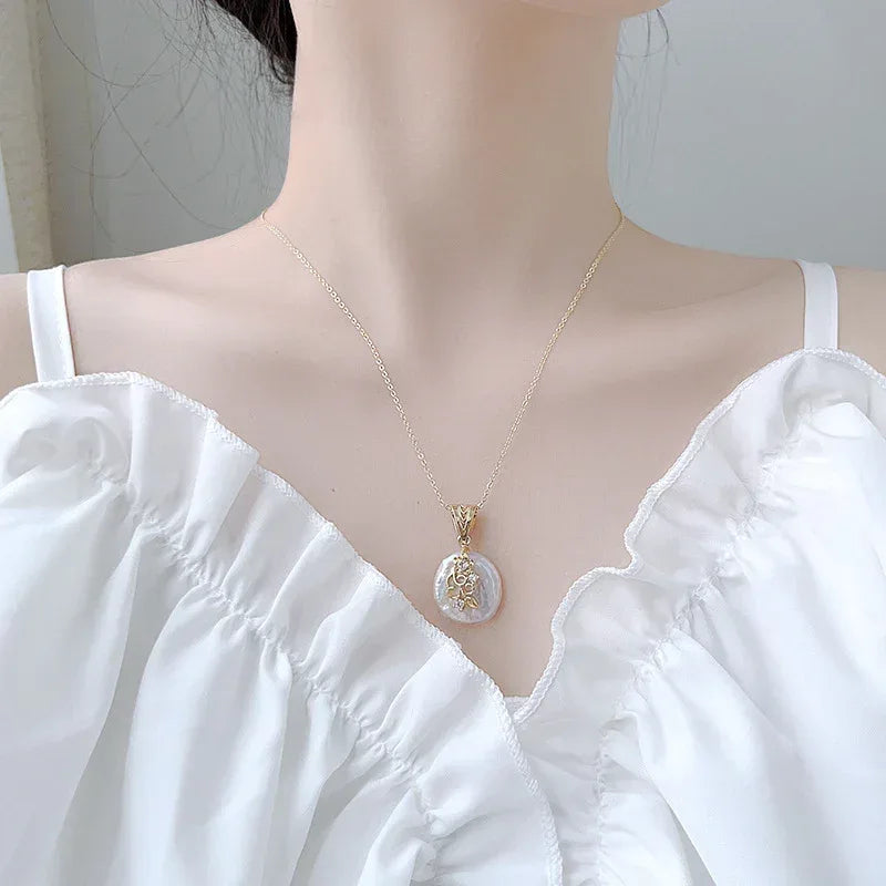 Versatile Baroque Shaped Pearl Earrings - Viexta