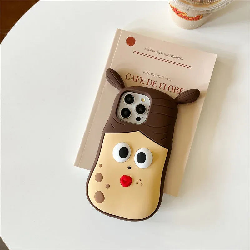 Cartoon Sausage Drop-resistant iPhone Case - Viexta