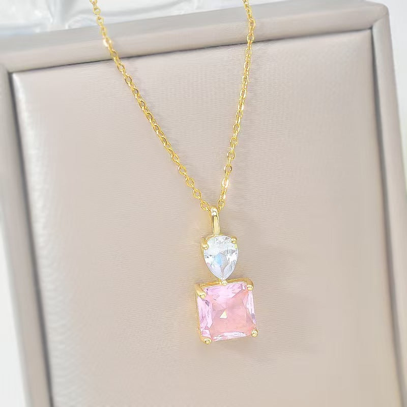 Square Necklace Premium Clavicle Chain Accessories